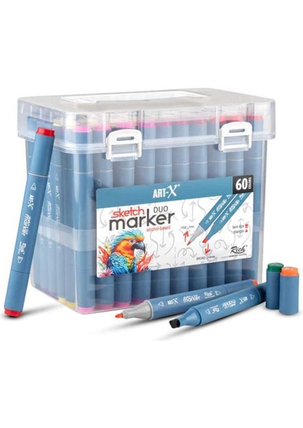 Art x Sketch Marker Duo Çift Uçlu Marker Kalem 60 Renk Set 18050