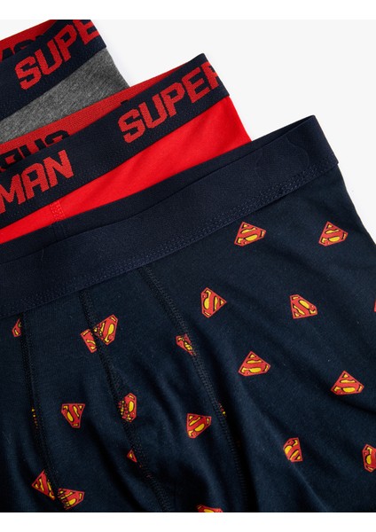 Superman 3'lü Boxer Seti Lisanslı Çok Renkli Pamuklu