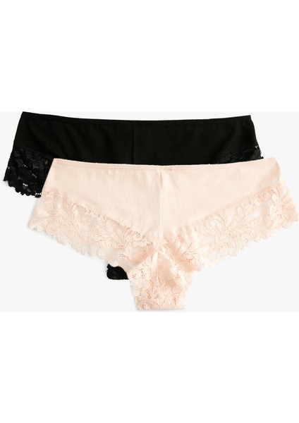 Brazilian Külot Paketi 2'li Dantel Detaylı Pamuklu fiyatları