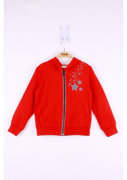 Toontoy Kız Çocuk Yıldız Baskılı Hırka