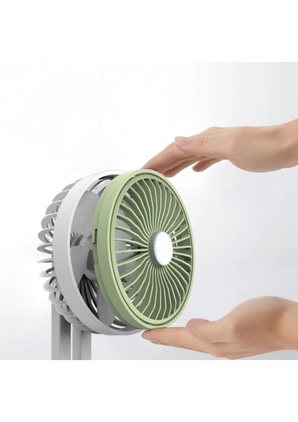 Yeni Açık Taşınabilir El USB Şarj Küçük Fan Mini Sessiz Masaüstü Küçük Fan 180 Derece Dönen Fan Mavi (Yurt Dışından)