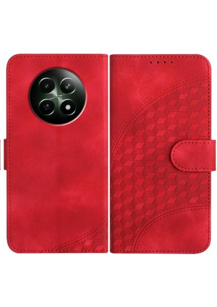 Realme 12 5g Flip Iş Pu Deri Flip Kapak Için Flip Case Geometrik (Yurt Dışından)