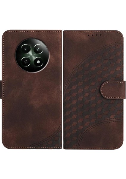 Realme 12 5g Flip Iş Pu Deri Flip Kapak Için Flip Case Geometrik (Yurt Dışından)