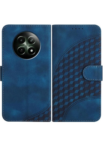 Realme 12 5g Flip Iş Pu Deri Flip Kapak Için Flip Case Geometrik (Yurt Dışından)