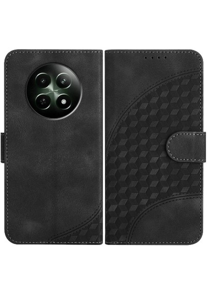 Realme 12 5g Flip Iş Pu Deri Flip Kapak Için Flip Case Geometrik (Yurt Dışından)