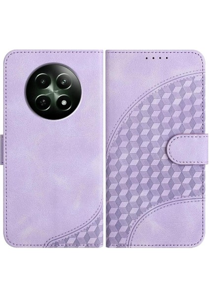 Realme 12 5g Flip Iş Pu Deri Flip Kapak Için Flip Case Geometrik (Yurt Dışından)
