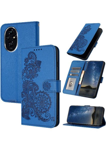 Kart Yuvası Standı Pu Deri Manyetik Kapatma ile Onur 200 Için Flip Case (Yurt Dışından)
