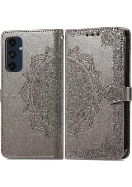 Samsung Galaxy M55 Flip Kapak Için Flip Case Darbeye Deri Kılıf (Yurt Dışından)