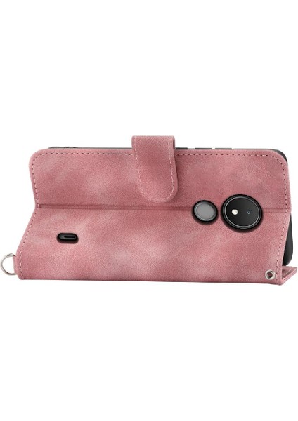 Nokia C21 Kabartmalı Darbeye Bileklik Çoklu Kredi Kartı Için Flip Case (Yurt Dışından) fırsatları