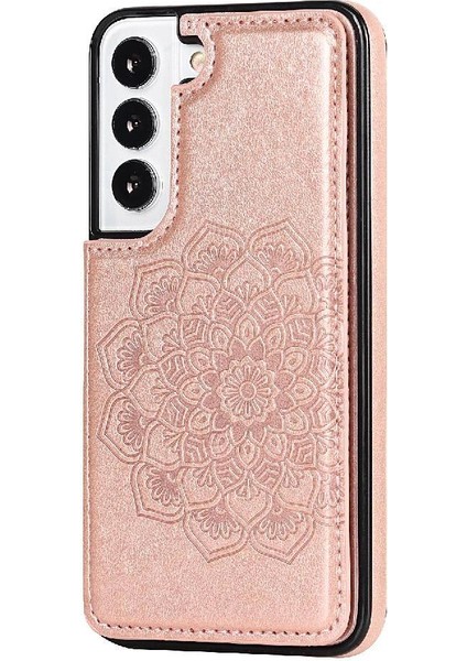 Samsung Galaxy S22 Flip Darbeye Çift Için Kart Tutucu Kılıf ile Cüzdan (Yurt Dışından)
