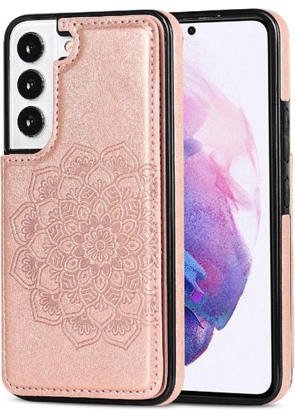 Samsung Galaxy S22 Flip Darbeye Çift Için Kart Tutucu Kılıf ile Cüzdan (Yurt Dışından)