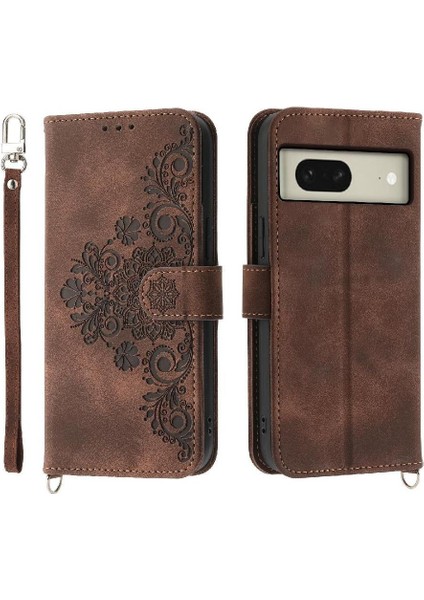 Google Pixel 8 Çoklu Kredi Kartı Yuvaları Bileklik Için Flip Case (Yurt Dışından)