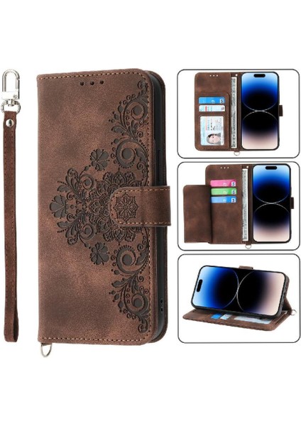 Google Pixel 8 Çoklu Kredi Kartı Yuvaları Bileklik Için Flip Case (Yurt Dışından)