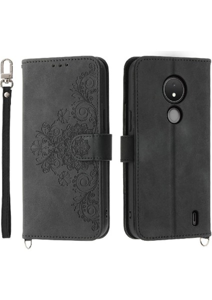 Nokia C21 Kabartmalı Darbeye Bileklik Çoklu Kredi Kartı Için Flip Case (Yurt Dışından) modelleri