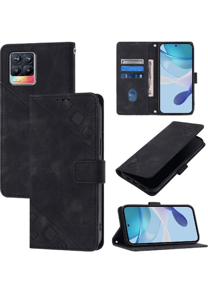 Realme 8 5g Için Kılıf Kart Tutucu Cüzdan Kapak Çevirin Manyetik Deri (Yurt Dışından)