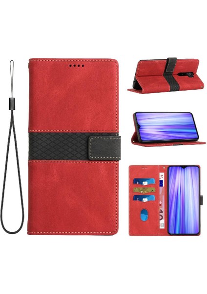 Cüzdan Kılıf Için Xiaomi Redmi Not 8 Pro Kart Yuvası Bilek Kayışı Kickstand (Yurt Dışından)