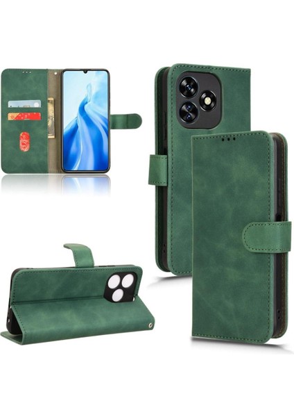 Oukitel C51 Pu Deri Kickstand Yan Toka Cüzdan Kartı Için Flip Case (Yurt Dışından)