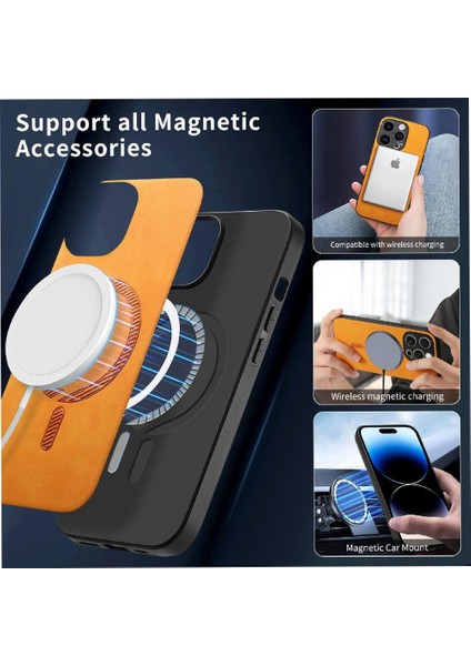 IPhone 14 Için Flip Case Pro Magsafe Araba Bağlar Kablosuz Şarj Ince (Yurt Dışından) indirimleri