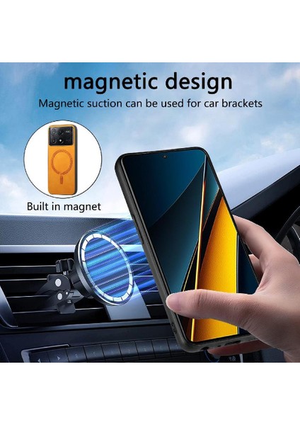 Xiaomi Poco X6 Pro 5g Için Flip Case Ince Hafif Kablosuz Şarj Araba (Yurt Dışından)