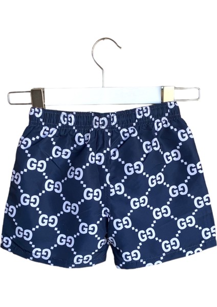 Erkek Çocuk Desenli Regular Fit Deniz Şortu