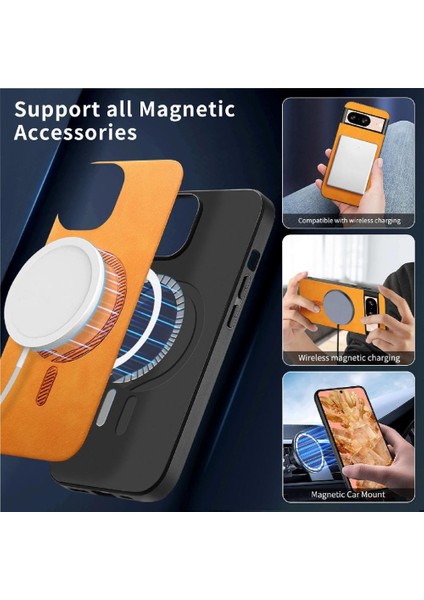 Google Piksel 8A Için Flip Case Hafif Ince Magsafe Araba Bağlar Kablosuz (Yurt Dışından)