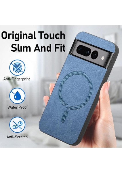 Google Piksel 7 Pro Kablosuz Şarj Ince Magsafe Araba Için Flip Case (Yurt Dışından) fiyatları