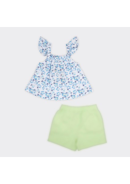 Kız Bebek Çiçek Desenli Şortlu Takım fiyatları