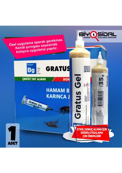 Gratus Hamamböceği ve Karınca Jeli 35 G 1 ADET