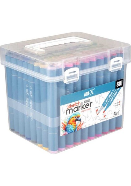 Art x Sketch Marker Duo Çift Uçlu Marker Kalem 80 Renk Set 18051