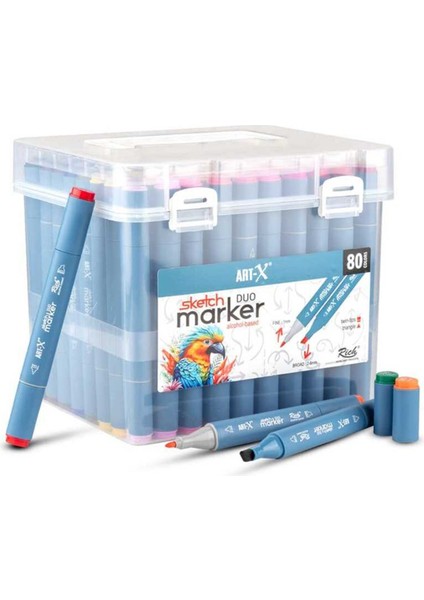 Art x Sketch Marker Duo Çift Uçlu Marker Kalem 80 Renk Set 18051