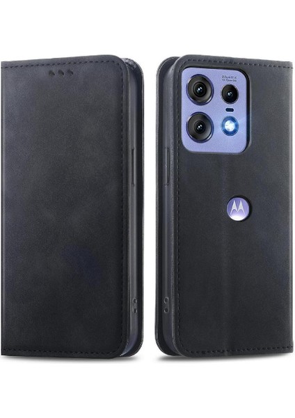 Motorola Kenar 50 Pro Flip Kapak Için Flip Case Basit Iş Cüzdan Kılıf (Yurt Dışından)