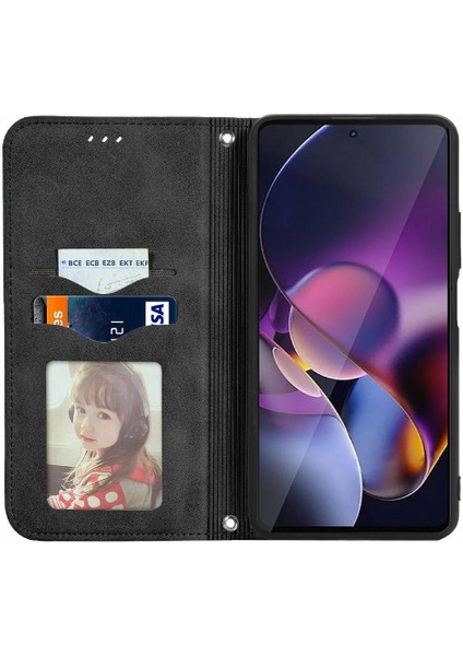 Motorola Kenar 50 Pro Flip Kapak Için Flip Case Basit Iş Cüzdan Kılıf (Yurt Dışından)