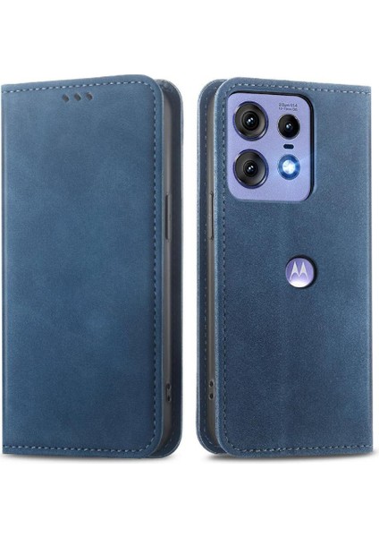 Motorola Kenar 50 Pro Flip Kapak Için Flip Case Basit Iş Cüzdan Kılıf (Yurt Dışından)