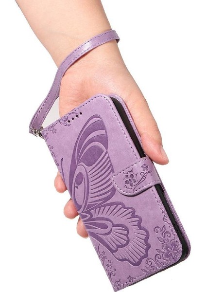 IPhone 6 Için Flip Case Artı/6s Artı Kredi Kartı Yuvası ile Kabartmalı El (Yurt Dışından)