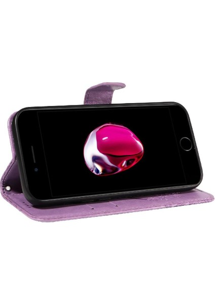 IPhone 6 Için Flip Case Artı/6s Artı Kredi Kartı Yuvası ile Kabartmalı El (Yurt Dışından)