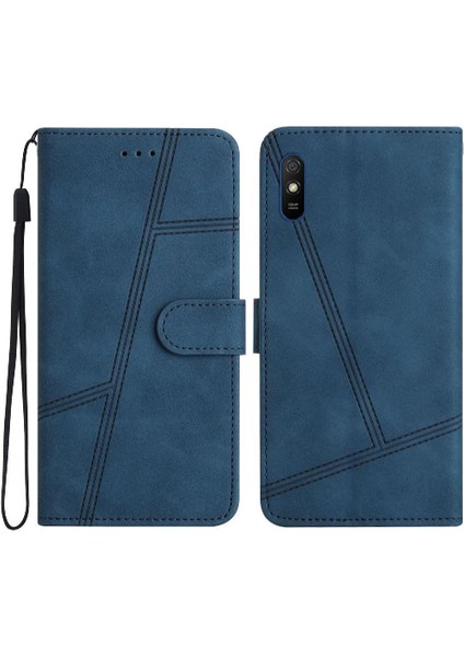 Xiaomi Redmi 9A Için Flip Case Cüzdan Pu Deri Bilek Kayışı Flip Folio (Yurt Dışından)