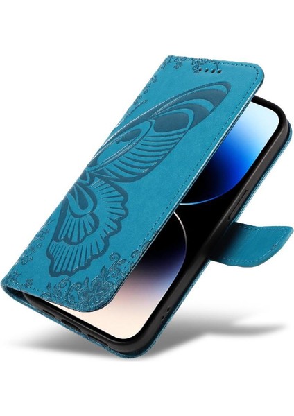 Kredi Kartı Yuvası ile IPhone 14 Pro Max Yüksek Kalite Deri Için Flip Case (Yurt Dışından)