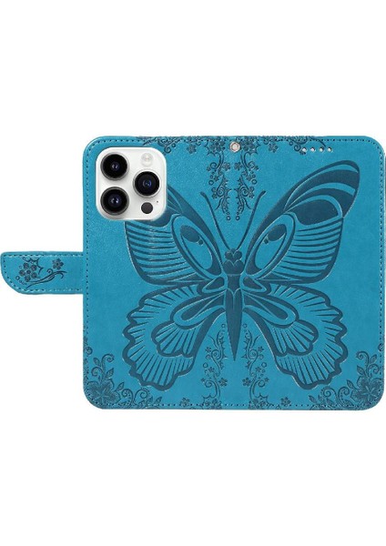 Kredi Kartı Yuvası ile IPhone 14 Pro Max Yüksek Kalite Deri Için Flip Case (Yurt Dışından)