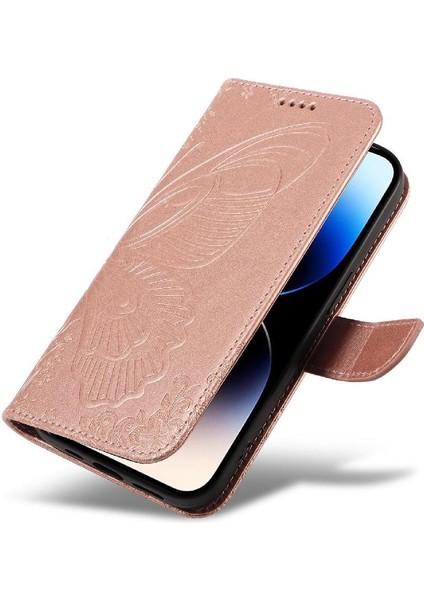 Kredi Kartı Yuvası ile IPhone 14 Pro Max Yüksek Kalite Deri Için Flip Case (Yurt Dışından)