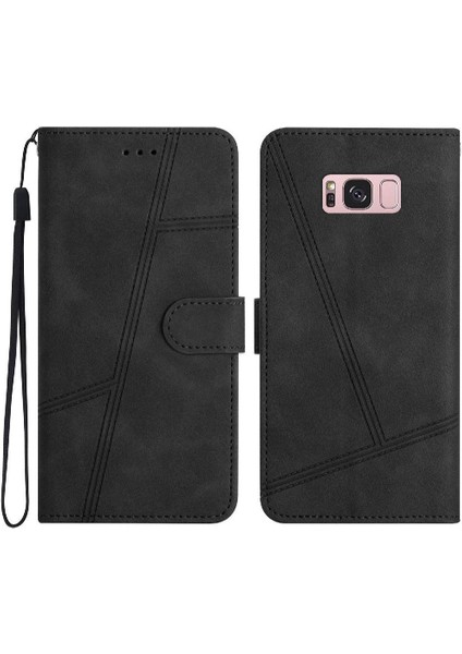 Samsung Galaxy S8 Kart Yuvaları Tutucu Manyetik Tam Koruma Için Flip Case (Yurt Dışından)