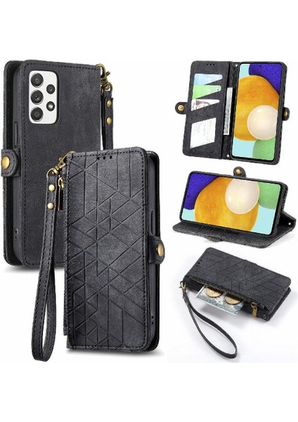 Samsung Galaxy Için Flip Case A52S 5g Darbeye Kapak Kapak Basit Cüzdan (Yurt Dışından)