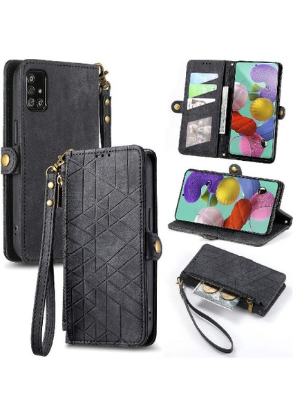 Samsung Galaxy A51 4g Için Flip Case Deri Kılıf Darbeye Cüzdan Çevirin (Yurt Dışından)