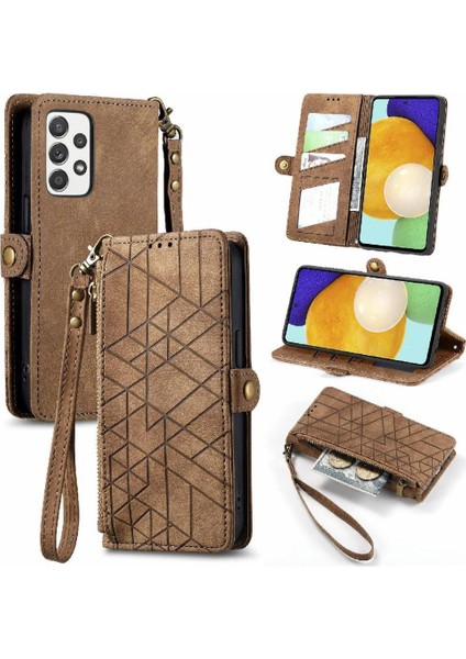 Samsung Galaxy Için Flip Case A52S 5g Darbeye Kapak Kapak Basit Cüzdan (Yurt Dışından)