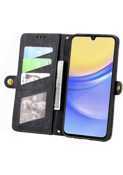 BDT Boutique Samsung Galaxy A15 Için Flip Case 4g/5g Flip Kapak Basit Iş Cüzdan (Yurt Dışından)