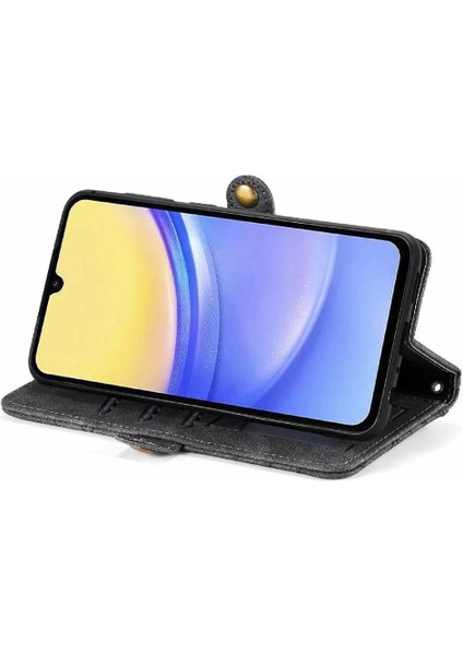 BDT Boutique Samsung Galaxy A15 Için Flip Case 4g/5g Flip Kapak Basit Iş Cüzdan (Yurt Dışından)