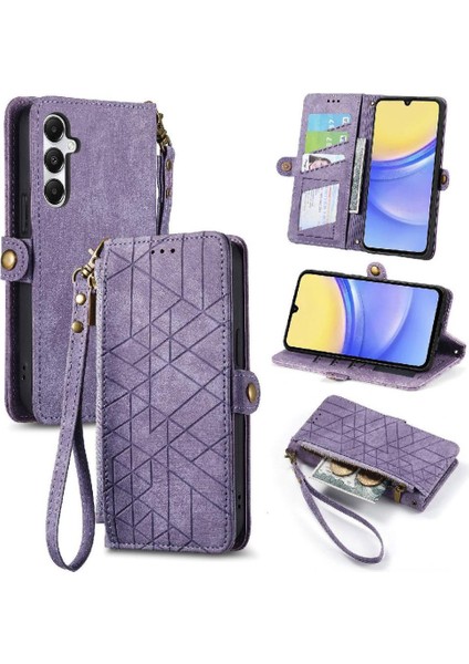 Samsung Galaxy A15 Için Flip Case 4g/5g Flip Kapak Basit Iş Cüzdan (Yurt Dışından)