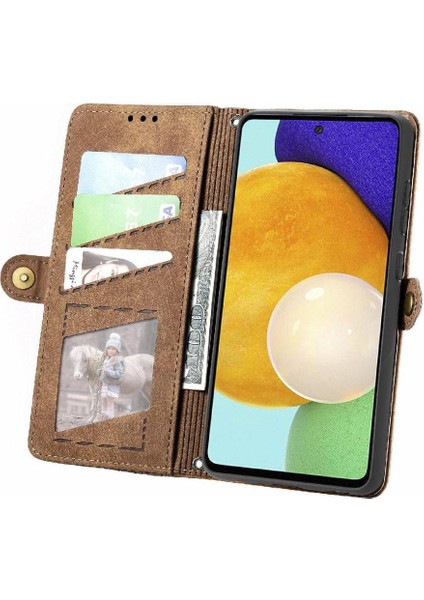 Samsung Galaxy Için Flip Case A52S 5g Darbeye Kapak Kapak Basit Cüzdan (Yurt Dışından)