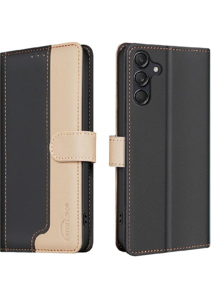Samsung Galaxy A34 5g Kickstand Rfıd Engelleme Kart Yuvaları Tpu Için Flip Case (Yurt Dışından)