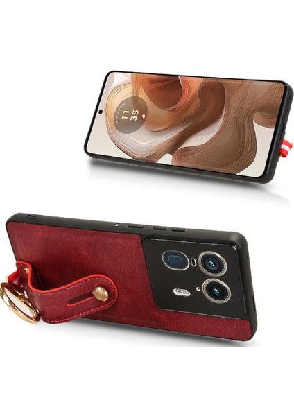 Motorola Moto X50 Ultra 5g Uyumluluk Bilek Kayışı Premium Pu Için Kılıf (Yurt Dışından)