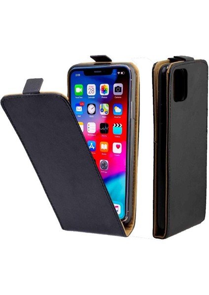 Dikey Flip Case IPhone 11 Pro Max Iş Tarzı Tpu Deri Kart (Yurt Dışından)